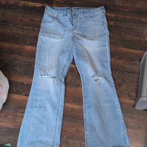 American Eagle Outfitters Light Blue Flare Jeans